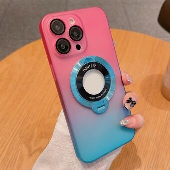 VOERO Kickstand telefoonhoes voor iPhone 12 Pro Max, pc-telefoonhoes met kleurverloop, compatibel met MagSafe