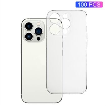 100 stuks voor iPhone 12 Pro Max harde telefoonhoes HD transparant omhulsel helder slim-fit plastic mobiele telefoonhoes