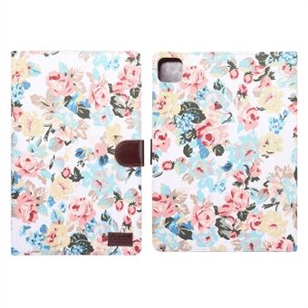 Flower Cloth Skin Wallet PU lederen tablethoes voor iPad Air (2020) / Air 4
