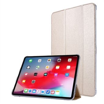 Zijdetextuur Triple Stand PU lederen flip-tablethoes voor iPad Air (2020)