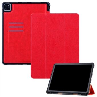 Drievoudige Stand Leren tablethoes Smart Case met pennensleuf voor iPad Pro 11-inch (2021) / (2020) / (2018) / Air (2020)