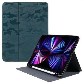 X-LEVEL War Wolf-serie Auto Wake / Sleep-functie Camouflagepatroon PU- Stand met potloodhouder voor iPad Pro 11-inch (2021) / (2020) / (2018) / Air (2020)