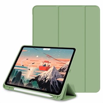 PU-leer Auto Wake / Sleep Tri-fold Stand Drop-proof Tablet Case Shell met Pensleuf voor iPad Air (2020)