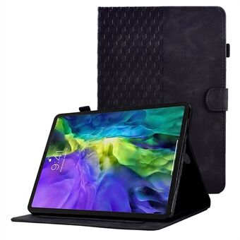 Voor iPad Pro 11-inch (2018) / (2020) / Air (2020) Anti-drop lederen hoes Auto Wake / Sleep Schokbestendig hoesje Effen kleurenpatroon bedrukt Tablet Cover met kaartsleuven / Stand
