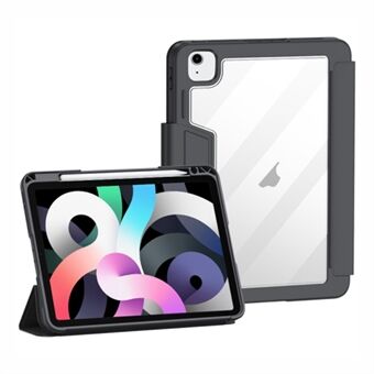 PU-leren tablethoes voor iPad Air (2020) / (2022) Origami Stand Smart Cover met pensleuf - zwart