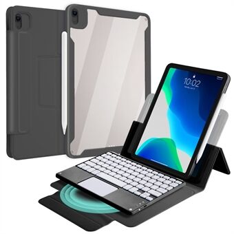 Magnetic Suction Wireless Touch Bluetooth-toetsenbord TPU-tablethoes met pensleuf voor iPad Air (2020)