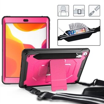 Schouderriem Schokbestendige Stand Armor Case Tablet Cover voor iPad 10.2 (2020) / (2019) (met pendop)