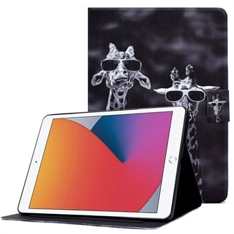 Voor iPad 10.2 (2020)/(2019)/iPad Air 10.5 inch (2019) Kaartsleuven Stand Leren Case Patroon Afdrukken Magnetische sluiting Tablet Cover