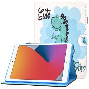 Voor iPad 10.2 (2020) / (2019) / iPad Air 10.5 inch (2019) Stand lederen tas stijlvol patroon afdrukken magnetische anti- Scratch tablet hoes met kaartsleuven