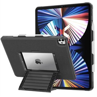Voor iPad Pro 11-inch (2021)/(2020)/(2018) Multi-angle Kickstand Tablet Case TPU + PC schokbestendige hoes met penhouder