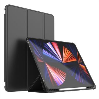 Voor iPad Pro 11 (2020) / (2021) / (2022) PU-leer Soft TPU Shell Trifold Stand Cover Magnetisch Flip Auto Sleep / Wake Tablet-hoes met potloodhouder