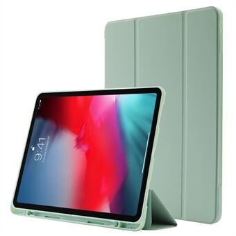 Voor iPad Pro 11 (2022) / (2021) / (2020) / (2018) Tri-fold Stand Skin-touch PU lederen tablethoes Schokbestendig Auto Wake / Sleep Cover met pensleuf