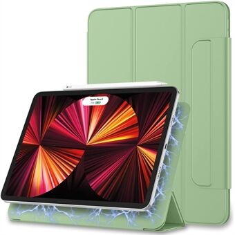 Drievoudige Stand Auto Wake & Sleep PU-lederen magnetische tablethoes Shell voor iPad Pro 12,9 "(2021)