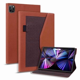 Voor iPad Pro 12,9-inch (2021)/(2020) anti- Scratch Tablet Case PU-leer TPU Kaarthouder Stand Cover met Auto Wake / Sleep