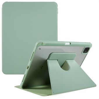 Voor iPad Pro 12,9-inch (2018) / (2020) / (2021) / (2022) Anti-Drop Tablet Case met Roterende Kickstand PU Leer + TPU + Acryl Beschermhoes