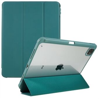 Voor iPad Pro 12,9-inch (2018) / (2020) / (2021) / (2022) Anti-Drop Tri-fold Stand Case PU Leer + TPU + Acryl Tablet Slim Case Schokbestendige Cover