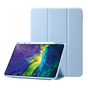 Voor iPad Pro 12.9 (2020) / (2021) / (2022) Tri-fold Stand Auto Wake / Sleep Tablet Case PU Leer + TPU + Acryl Rotary Cover