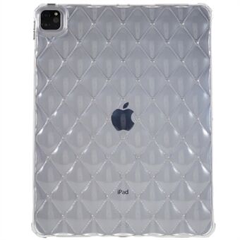 TPU-tablethoes voor iPad Pro 12.9 (2022) / (2021) / (2020) Airbag Diamond Texture Clear Anti-drop Cover