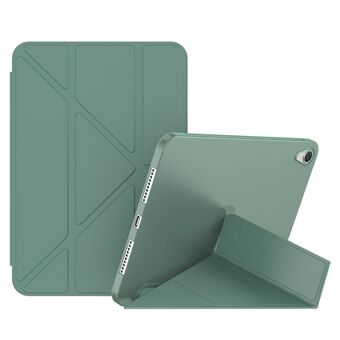 Magnetische Origami Smart TPU + PU Leren Hoes - Tablet Cover voor iPad Mini (2021) - Middernacht Groen