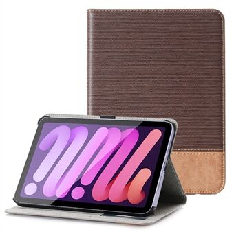 Volledige bescherming Cross Texture Splice kleur PU-leer Smart Wallet Tablet Stand Case voor iPad mini (2021)