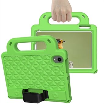Rhombus Design Anti-Drop antislip steunpoot Design EVA-beschermende tablethoes met schouderband voor iPad mini (2021)