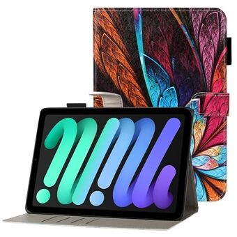 Stijlvol portemonnee-ontwerp met patroon en magnetische sluiting Anti-val tablet hoes Cover voor iPad mini (2021)