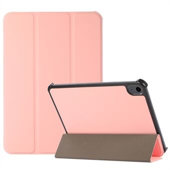 Drievoudig Stand Antikras Anti-val PU-lederen tablethoes Shell voor iPad mini (2021)