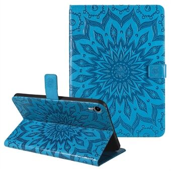 Zonnebloem Reliëf Magnetisch Slot Folio Flip Portemonnee Stand Ontwerp Lederen Tablet Case Cover voor iPad mini (2021)