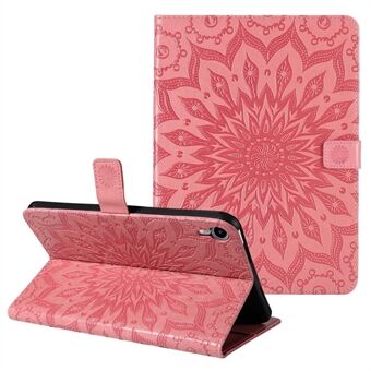 Zonnebloem Reliëf Magnetisch Slot Folio Flip Portemonnee Stand Ontwerp Lederen Tablet Case Cover voor iPad mini (2021)