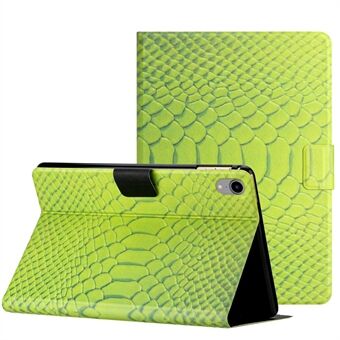 Voor iPad mini (2021) / iPad mini 6 PU lederen opvouwbare Stand hoes Krokodil patroon afdrukken Auto Wake / Sleep Tablet Case met kaarthouder