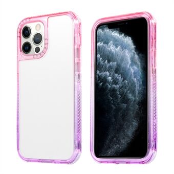 Anti-val stijlvol duurzaam tweekleurig frame harde pc + TPU telefoonhoesje voor iPhone 13 - roze/paars