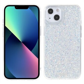 DFANS Space Star Series Glittery Powder PC + TPU Hybrid Case Telefoon Achterkant voor iPhone 13 6.1 inch