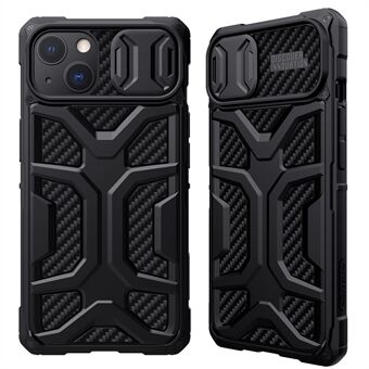 NILLKIN Adventurer Anti-Slip Hard Phone Case TPU + PC Telefoon Beschermhoes voor iPhone 13 6.1 Inch - Zwart