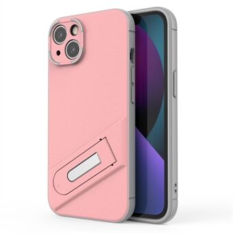For iPhone 13 6.1 inch PC+TPU Phone Case Built-in Kickstand Anti-scratch Well-protected Phone Cover