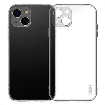 MOFI transparant telefoonhoesje voor iPhone 13 6,1 inch, flexibele TPU-cover met onafhankelijke knop