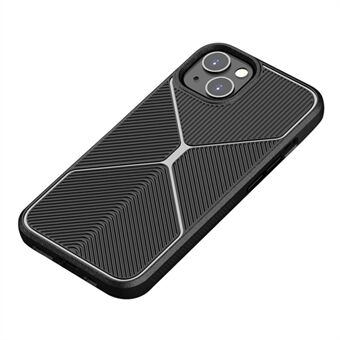 VISEAON Voor iPhone 13 6.1 inch Fall Proof Airbag Ontwerp TPU Beschermhoes, X Ontwerp antislip Strips Matte Telefoon Cover