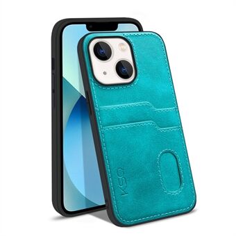 KSQ Stijl-A Voor iPhone 13 6.1 inch PU Leer Gecoat TPU Drop-proof Cover Kaartsleuven Ontwerp Schokbestendig Telefoon Case
