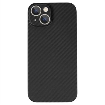 Voor iPhone 13 6.1 inch lichtgewicht mobiele telefoon beschermhoes, precieze uitsparing anti-botsing koolstofvezel textuur aramidevezel achterkant behuizing - mat zwart