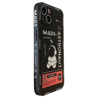 Voor iPhone 13 6.1 inch Mars Astronaut Patroon Zachte TPU Telefoonhoes Precieze uitsparing Beschermhoes