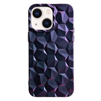 Voor iPhone 13 6.1 inch Anti- Scratch Cover Galvaniseren Honingraat Prism Patroon Zachte TPU Telefoon Case