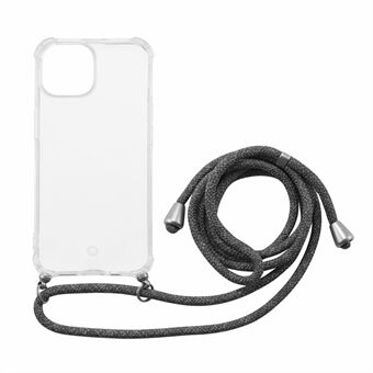 MOMAX ML Anti-drop Volledig beschermende telefoonhoes TPU-telefoonhoes met snoer voor iPhone 13 6.1 inch - Transparant