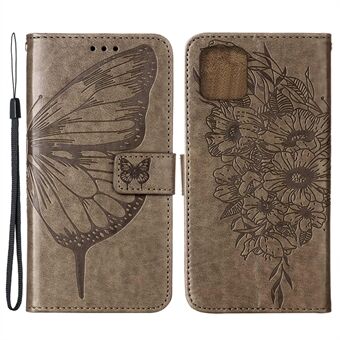 Volledig beschermende opdruk Butterfly Flower Pattern Wallet Stand lederen telefoonhoes voor iPhone 13 Pro 6.1 Inch