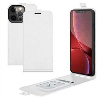 Crazy Horse Texture Vertical Flip Leather Phone Case met Card Slot voor iPhone 13 Pro - Wit