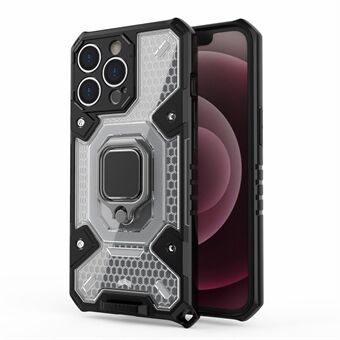 Anti-kras PC + TPU Hybrid Case Magnetische Ring Kickstand Cover voor iPhone 13 Pro 6,1 inch