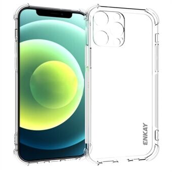 ENKAY Hoge Transparantie Soft Anti-Drop TPU Cover Cover met Anti-Slip Strip aan de zijkant voor iPhone 13 Pro 6.1 inch