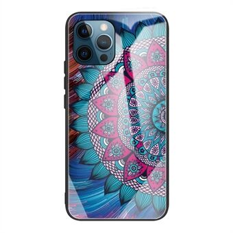 Anti-kras patroon print glas + TPU Combo Hybrid Cover voor iPhone 13 Pro 6,1 inch