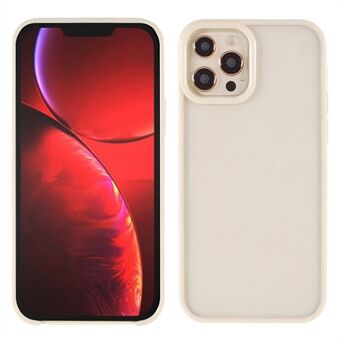 Anti-drop doorzichtige achterkant van acryl + TPU Edge Slim beschermende telefoonhoes voor Apple iPhone 13 Pro - abrikoos