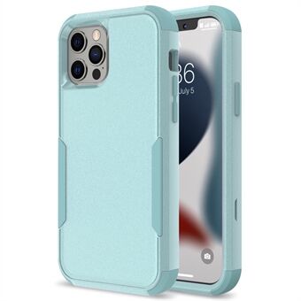 3 in 1 afneembare mobiele telefoon anti-krasbeschermer schokbestendige hoes stofdichte TPU + pc-telefoonhoes voor iPhone 13 Pro - grijs groen