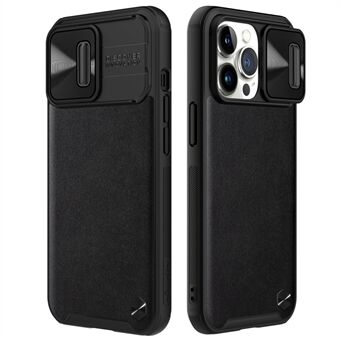 NILLKIN Slide Camera Protector PC + TPU Hybrid Cover Phone Case voor iPhone 13 Pro 6.1 inch - Zwart