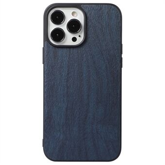 For iPhone 13 Pro 6.1 inch Wood Texture Mobile Phone Cover Shockproof PU Leather + PC + TPU Phone Shell Case